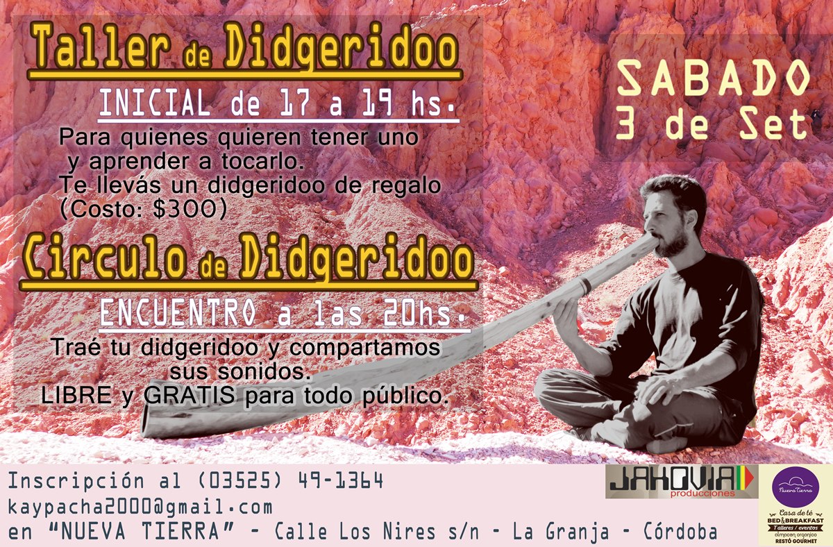 TALLER INICIAL de DIDGERIDOO + CIRCULO de DIDGERIDOO